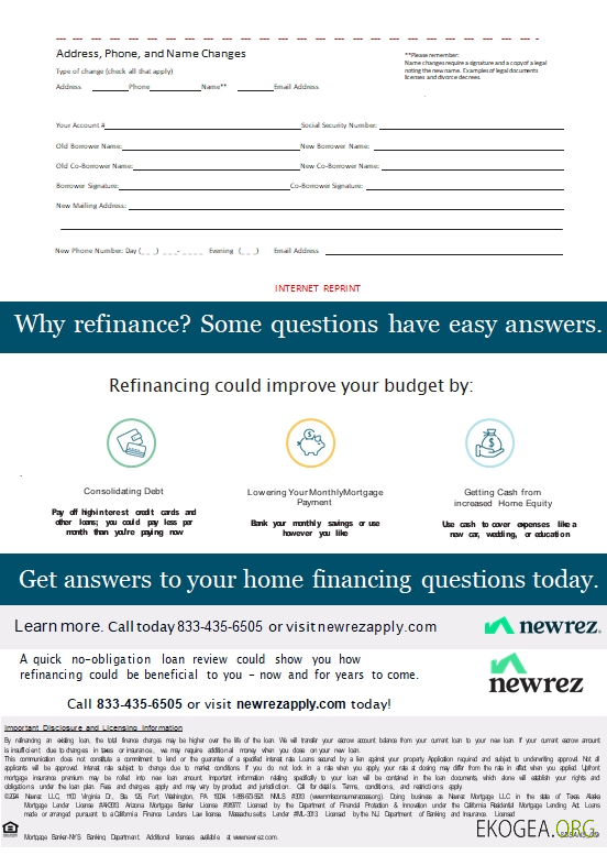 Relevé hypothécaire USA Texas Newrez, 3 pages 3 scr template Relevé hypothécaire USA Texas Newrez, 3 pages 3 scr template